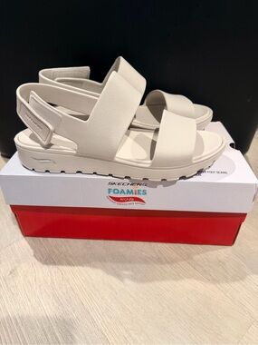 Skechers Natural Foam Clog Slingback Sandals Foamies Size 11